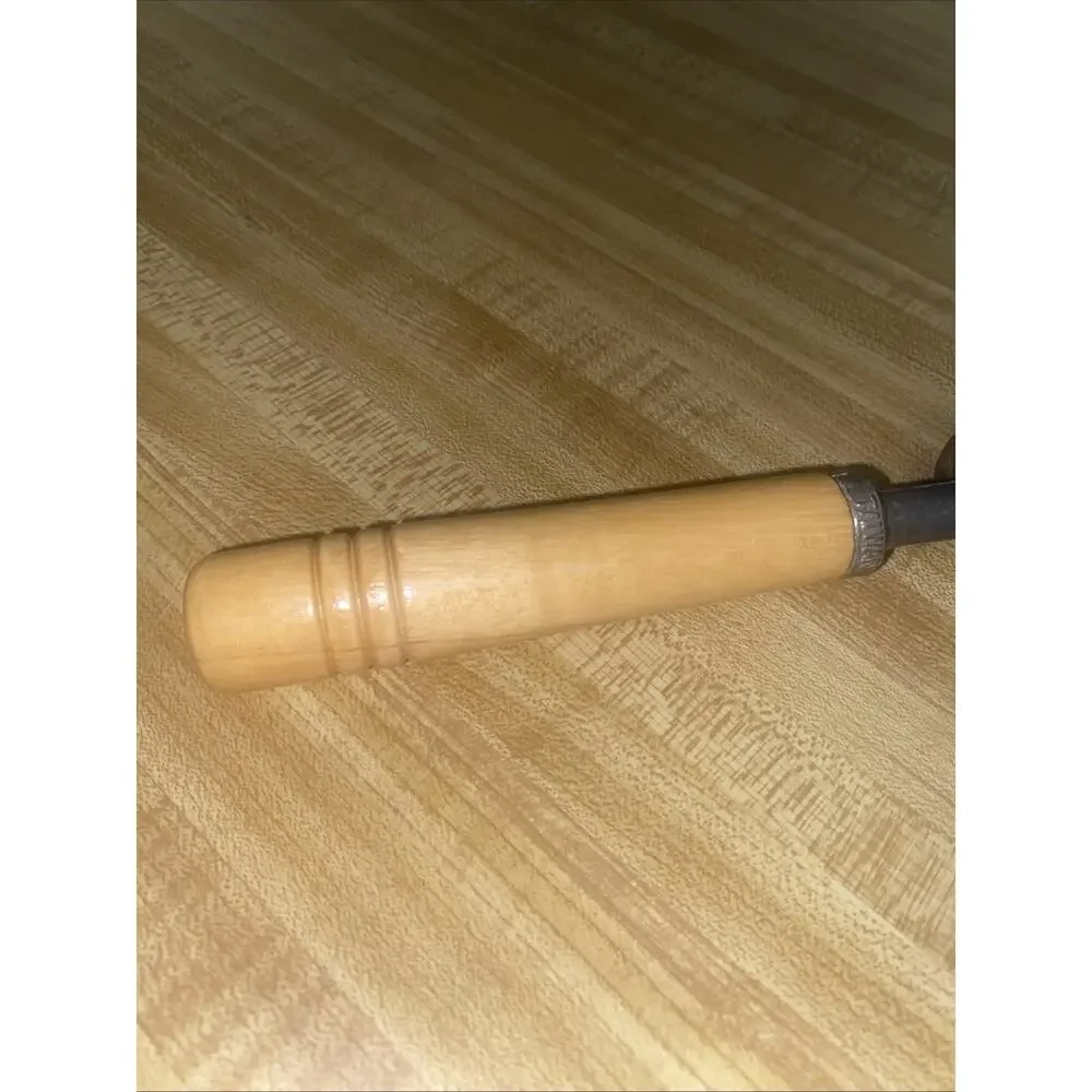 Vintage Aluminum Ice Cream Scoop Spoon with Wooden Handle 7.75” Length